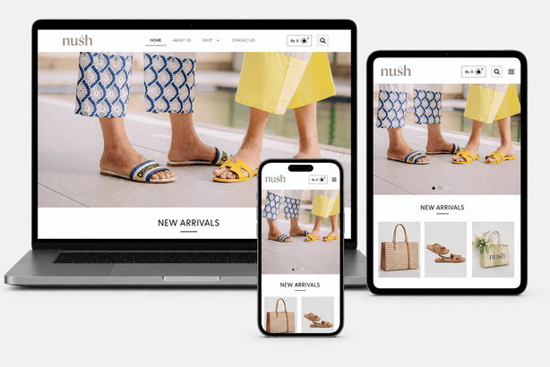 Nushbysa fashion e-commerce store designed by ItsWebExpert